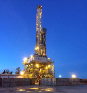 Nabors 703. North Sea class rig drilling in the highlands of PNG for XOM PNG LNG project